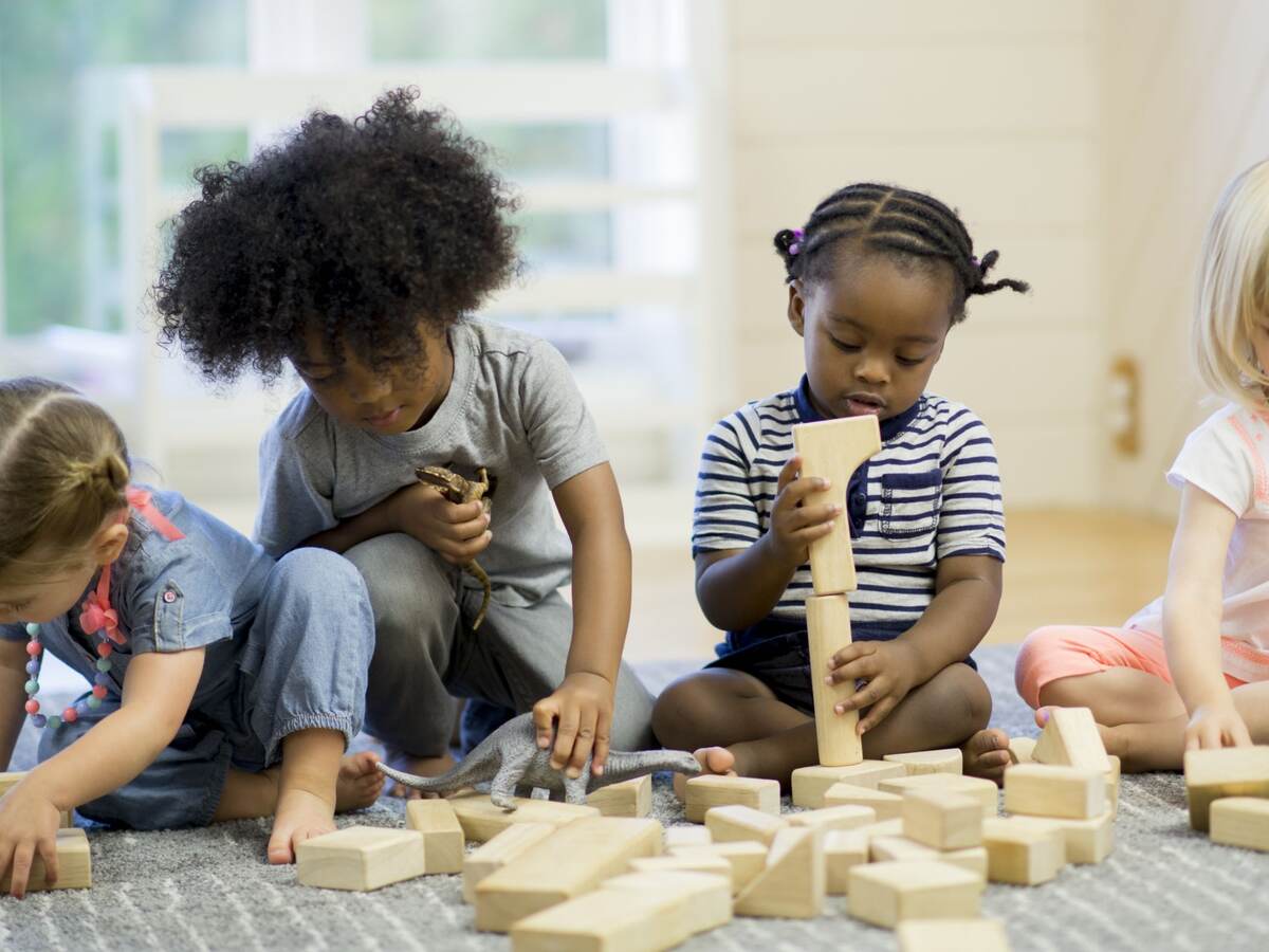 Children playing with toys.